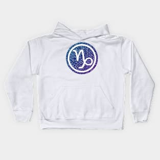 Blue Purple Glitter Zodiac - Capricorn Kids Hoodie